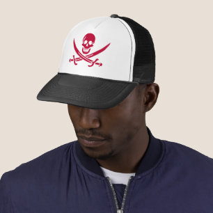 Crimson Skull & Swords Piratenvlag van Calico Jack Trucker Pet
