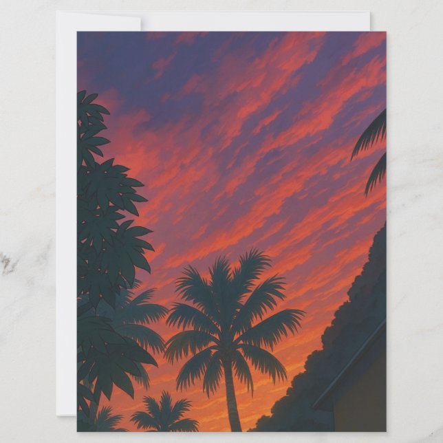 Crimson Sky & Cotton Snoep Clouds - Dromerig (Voorkant)