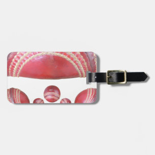 Crimson Spin - Een prachtige rode cricketbal Arti Bagagelabel