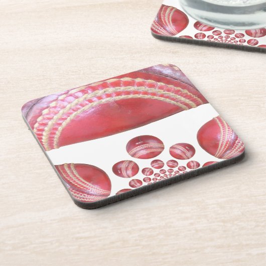 Crimson Spin - Een prachtige rode cricketbal Arti Drankjes Onderzetter (Linkerzijde)