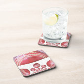 Crimson Spin - Een prachtige rode cricketbal Arti Drankjes Onderzetter (Rechterzijde)