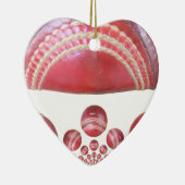 Crimson Spin - Een prachtige rode cricketbal Arti Keramisch Ornament (Rechts)