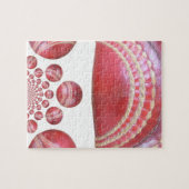 Crimson Spin - Een prachtige rode cricketbal Arti Legpuzzel (Horizontaal)