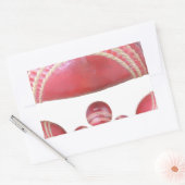 Crimson Spin - Een prachtige rode cricketbal Arti Rechthoekige Sticker (Envelop)