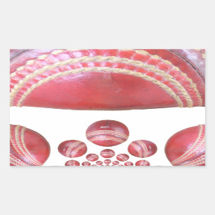 Crimson Spin - Een prachtige rode cricketbal Arti Rechthoekige Sticker