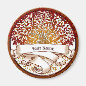 Crimson stamboom achternaam magneet (Voorkant)