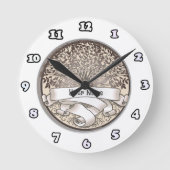 Crimson stamboom achternaam ronde klok (Voorkant)