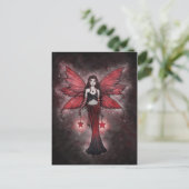Crimson Star Christmas Fairy Briefkaart (Staand voorkant)