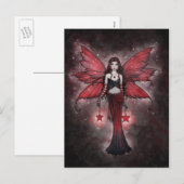 Crimson Star Christmas Fairy Briefkaart (Voorkant / Achterkant)