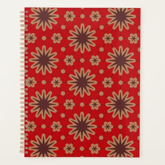 Crimson Starburst Bloom Planner (Voorkant)