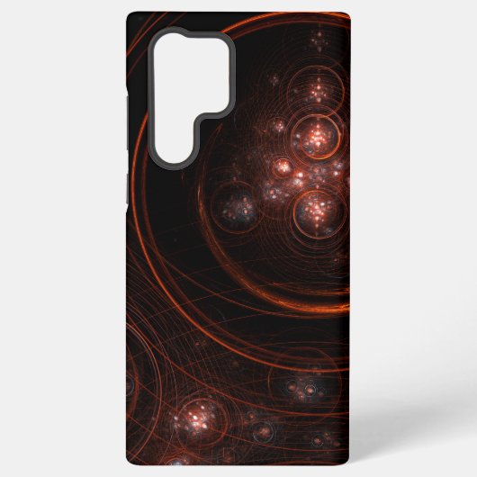 Crimson Starlight Orbits Abstract Cosmic Art Samsung Galaxy Hoesje (Achterkant)