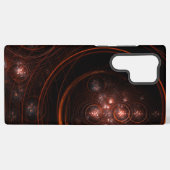 Crimson Starlight Orbits Abstract Cosmic Art Samsung Galaxy Hoesje (Achterkant horizontaal)