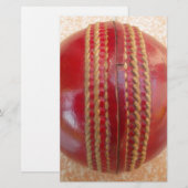 Crimson Stitch Focus: Close-up van het hart van Cr Briefpapier (Voorkant / Achterkant)