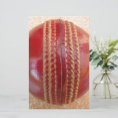 Crimson Stitch Focus: Close-up van het hart van Cr Briefpapier (Staand voorkant)