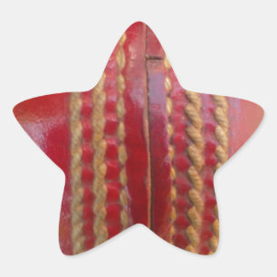 Crimson Stitch Focus: Close-up van het hart van Cr Ster Sticker