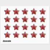 Crimson Stitch Focus: Close-up van het hart van Cr Ster Sticker (Vel)