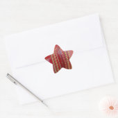 Crimson Stitch Focus: Close-up van het hart van Cr Ster Sticker (Envelop)