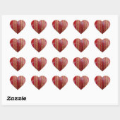 Crimson Stitch Focus: Close-up van het hart van Cr Sticker (Vel)