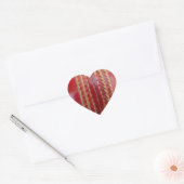 Crimson Stitch Focus: Close-up van het hart van Cr Sticker (Envelop)