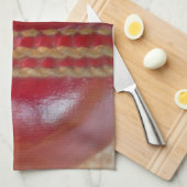 Crimson Stitch Focus: Close-up van het hart van Cr Theedoek (Quarter Fold)