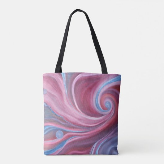 Crimson Swirl Canvas tas (Achterkant)
