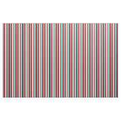 Crimson, Tan, Aqua en Dark Red Stripes Pattern Stof (Fat Quarter)