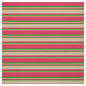 Crimson, Tan en Green Pattern Stof (Swatch)