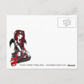 Crimson Tattoo Cybergoth Angel Briefkaart (Achterkant)