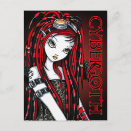 Crimson Tattoo Cybergoth Angel Briefkaart