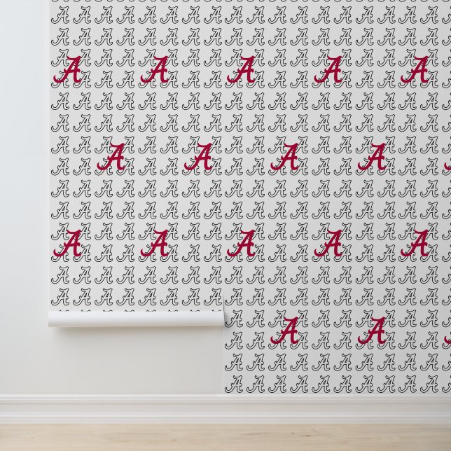 Crimson Tide Houndstooth Behang (Applicatie)