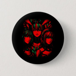 Crimson Trinity Ronde Button 5,7 Cm