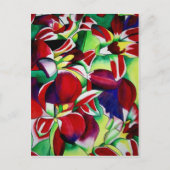 Crimson tropical Singapore Orchids flower art Briefkaart (Voorkant)