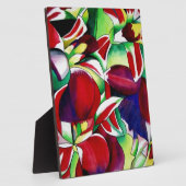 Crimson tropical Singapore Orchids flower art Fotoplaat (Zijkant)