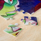 Crimson tropical Singapore Orchids flower art Legpuzzel (Zijkant)