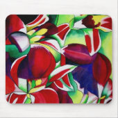Crimson tropical Singapore Orchids flower art Muismat (Voorkant)