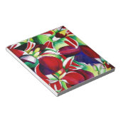 Crimson tropical Singapore Orchids flower art Notitieblok (Schuin)