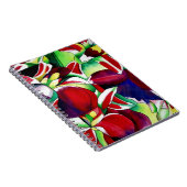 Crimson tropical Singapore Orchids flower art Notitieboek (Rechterzijde)