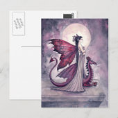 Crimson Twilight Fairy Dragon Briefkaart (Voorkant / Achterkant)