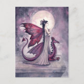 Crimson Twilight Fairy Dragon Briefkaart (Voorkant)