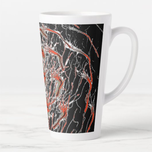 Crimson Veinflow Latte Mug Mok (Rechts)