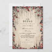 Crimson Vines Gothic Halloween viering Kaart (Voorkant)