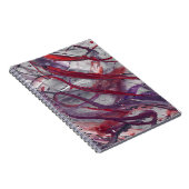 Crimson Violet Grey Abstract Flow Notitieboek (Rechterzijde)