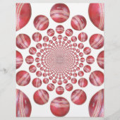 Crimson Vortex: Prachtige rode cricketbalkunst (Voorkant)