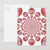 Crimson Vortex: Prachtige rode cricketbalkunst Briefkaart (Voorkant / Achterkant)