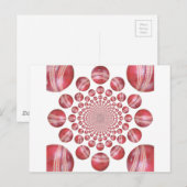 Crimson Vortex: Prachtige rode cricketbalkunst Briefkaart (Voorkant / Achterkant)