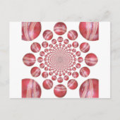 Crimson Vortex: Prachtige rode cricketbalkunst Briefkaart (Voorkant)