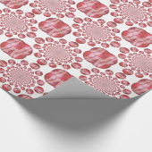 Crimson Vortex: Prachtige rode cricketbalkunst Cadeaupapier (Hoek)