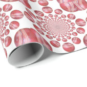 Crimson Vortex: Prachtige rode cricketbalkunst Cadeaupapier (Rol Hoek)