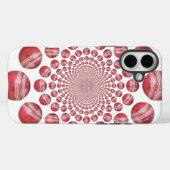 Crimson Vortex: Prachtige rode cricketbalkunst Case-Mate iPhone Case (Achterkant (horizontaal))
