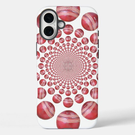 Crimson Vortex: Prachtige rode cricketbalkunst Case-Mate iPhone Case (Achterkant)